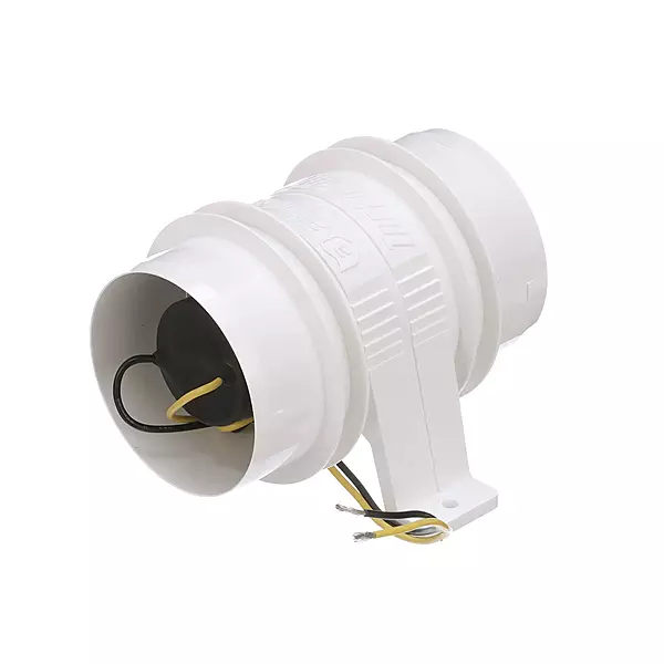 Attwood Turbo 3000 Series 3" In-Line Bilge Blower - 12V - White (Part 1733-4)