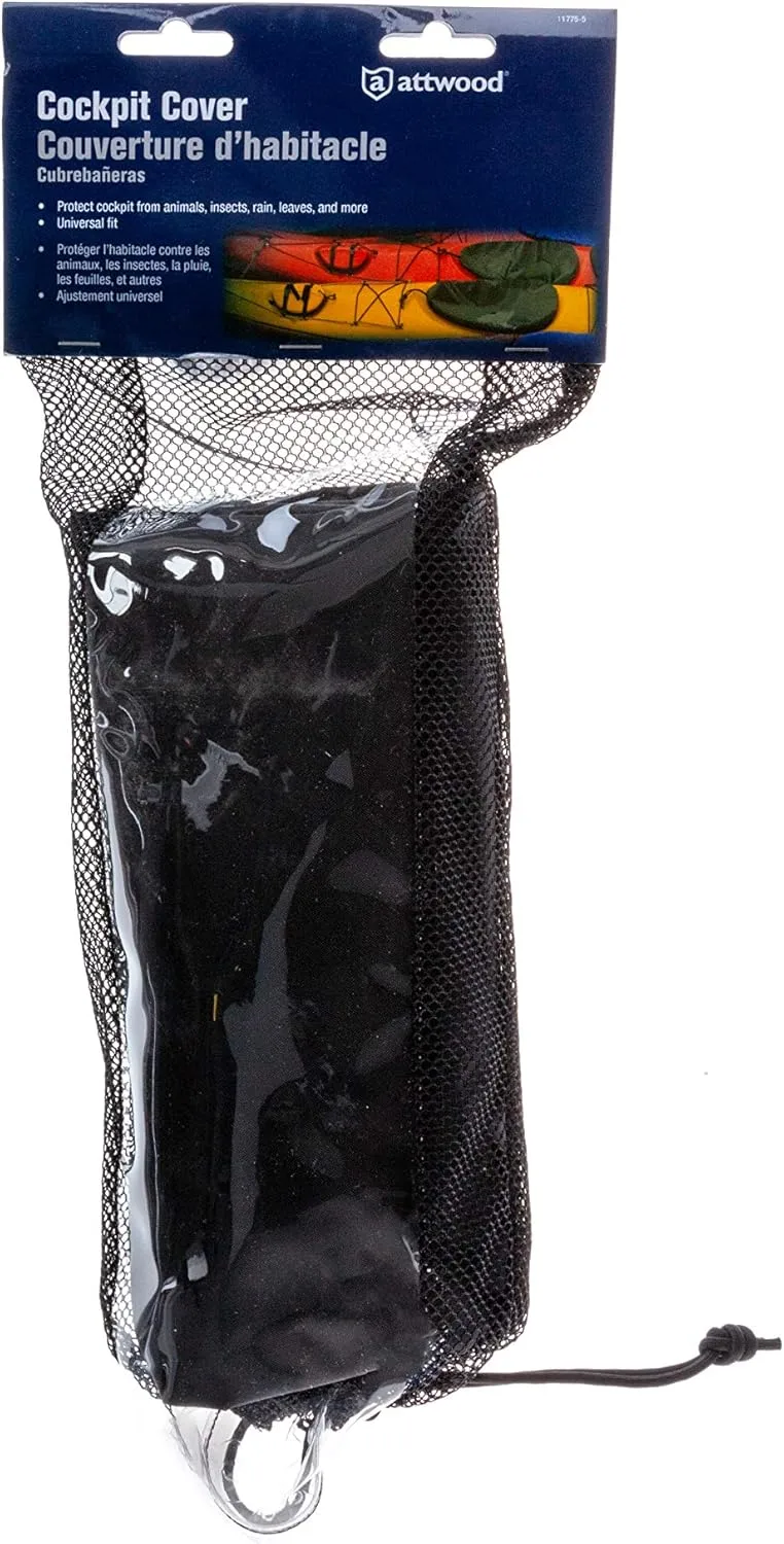 Attwood 11775-5 Universal Kayak Cockpit Cover - Black, One Size