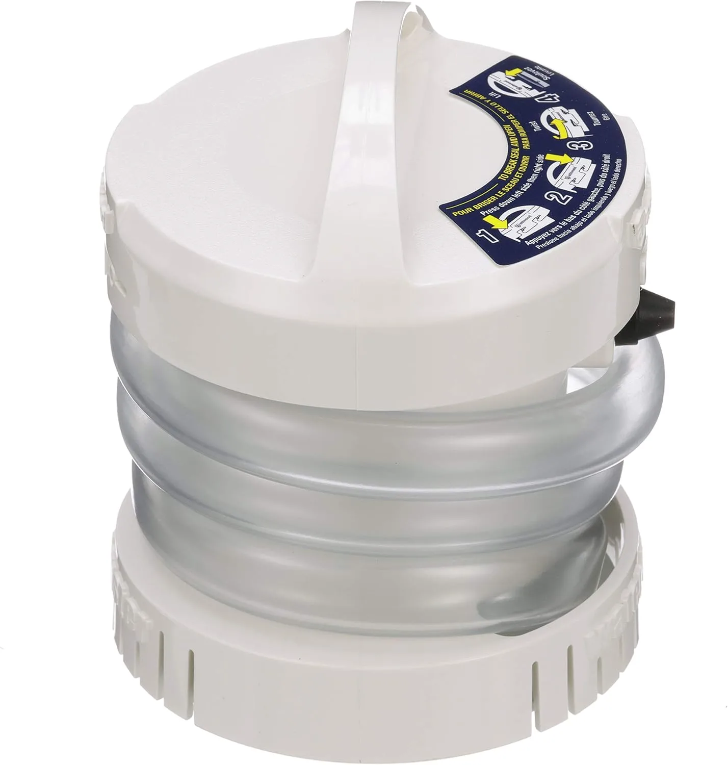 Attwood 4140-4 WaterBuster® Portable Pump, Submersible, Battery Powered, 200 GPH, 42-Inch Hose, 5 ¼-Inch Diameter One Size