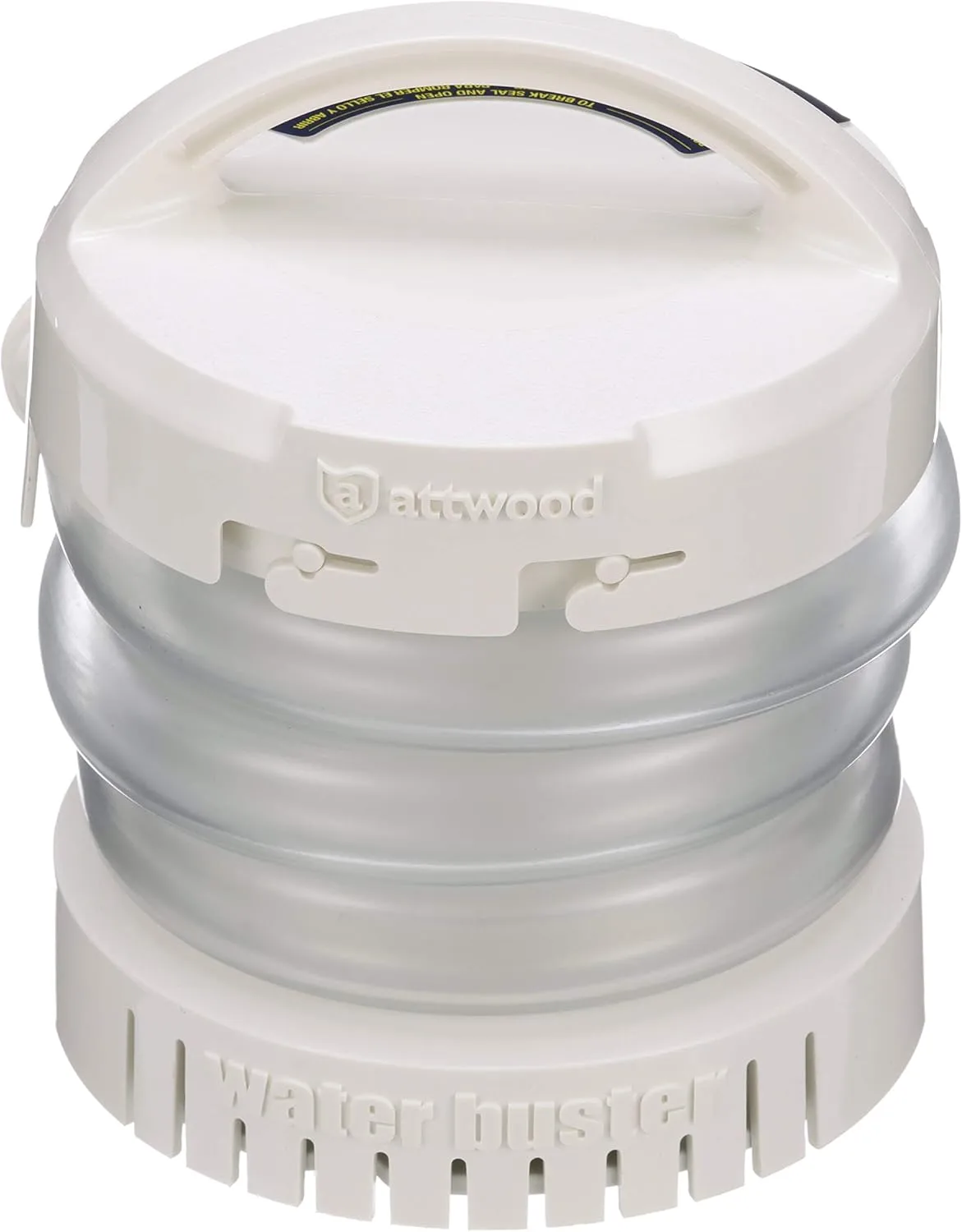 Attwood 4140-4 WaterBuster® Portable Pump, Submersible, Battery Powered, 200 GPH, 42-Inch Hose, 5 ¼-Inch Diameter One Size