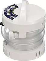 Attwood 4140-4 WaterBuster® Portable Pump, Submersible, Battery Powered, 200 GPH, 42-Inch Hose, 5 ¼-Inch Diameter One Size