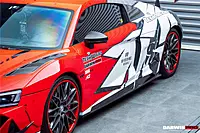 Audi R8 Coupe & Spyder IMPII Style Carbon Fiber Side Skirt Add-Ons | Overlay Aero Upgrade