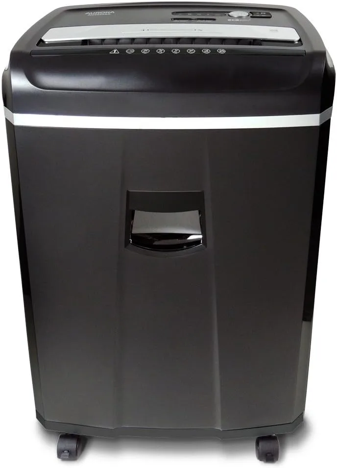 Aurora Anti-Jam 20-Sheet Crosscut CD/Paper and Credit Card Shredder, 7-Gallon pullout Basket