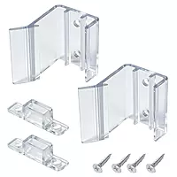 2-Pack Universal RV Sliding Mirrored Door Latch H527 – Clear Plastic with Screws