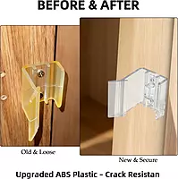 2-Pack Universal RV Sliding Mirrored Door Latch H527 – Clear Plastic with Screws