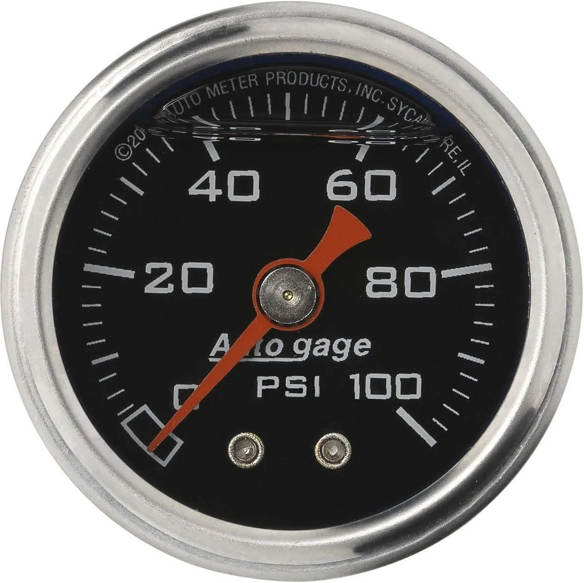 AUTO METER 2174 Autogage Fuel Pressure Gauge, Black face