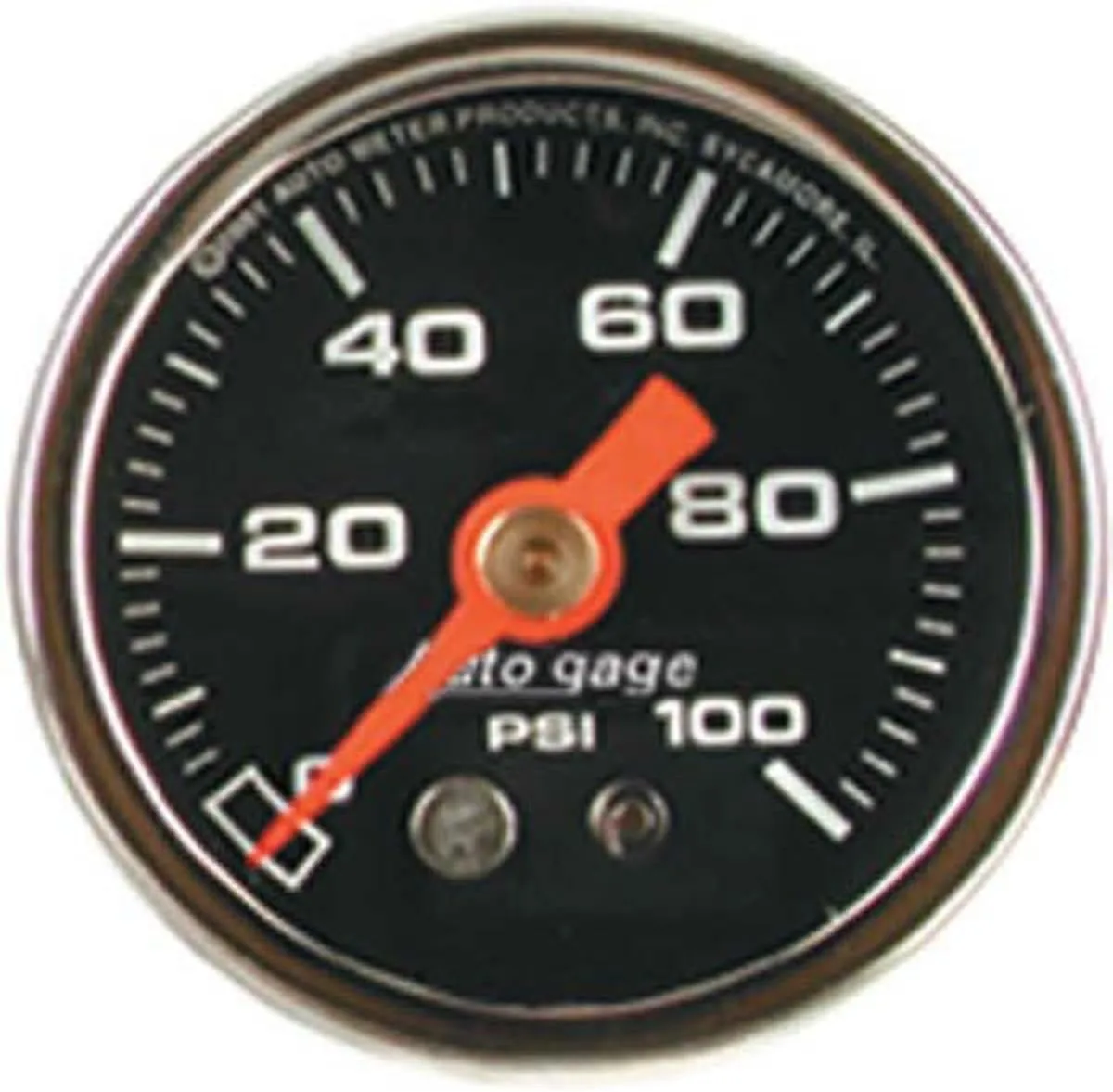 AUTO METER 2174 Autogage Fuel Pressure Gauge, Black face