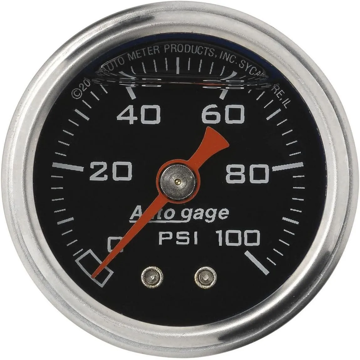 AUTO METER 2174 Autogage Fuel Pressure Gauge, Black face