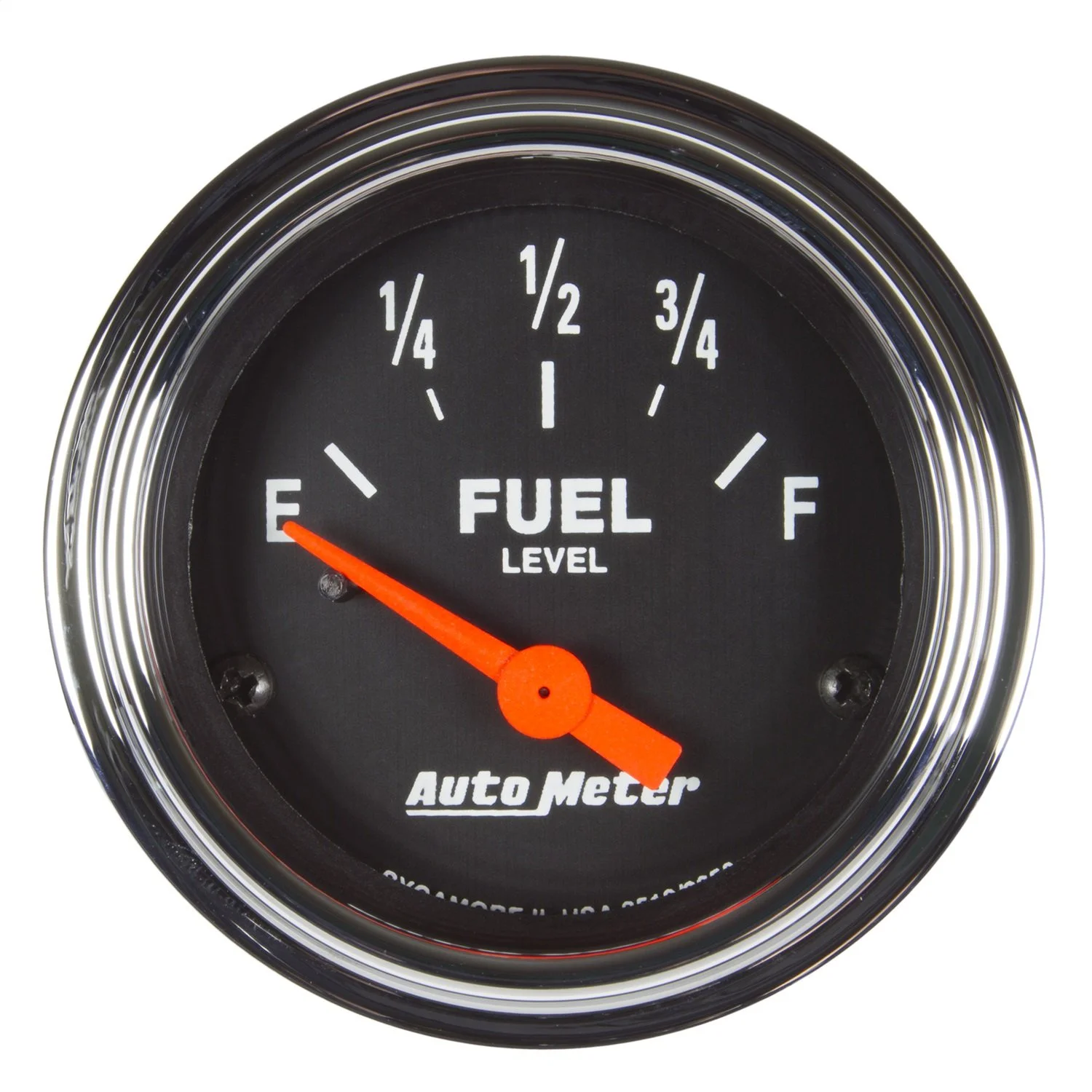 AUTO METER AutoMeter 2519 Gauge, Fuel Level, 2 1/16", 73Ωe to 10Ωf(Aftermarket Linear), Elec, Trad Chrome