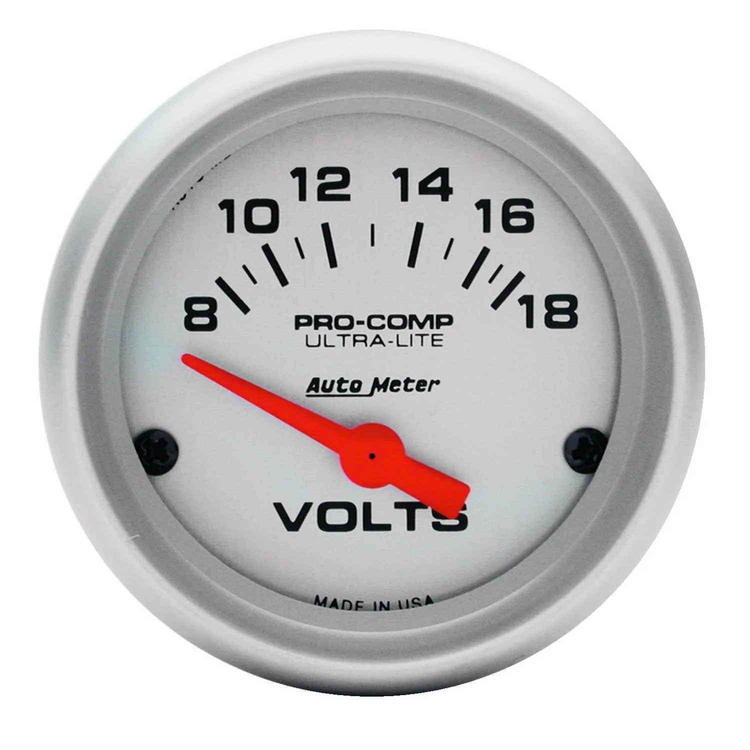 Auto Meter 4391 Ultra-Lite Electric Voltmeter Gauge, 2.3125 in.