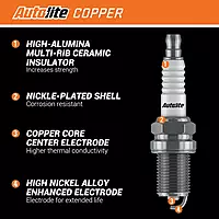 Autolite 45 Copper Resistor Automotive Replacement Spark Plugs (4 Pack)