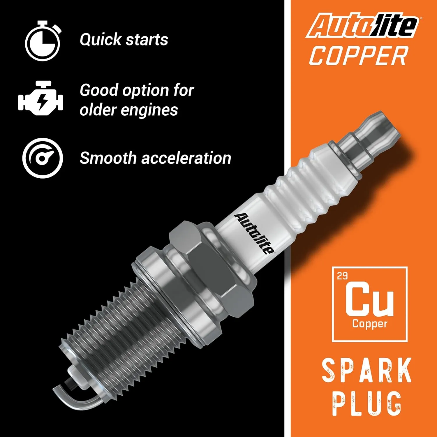 Autolite 145 Copper Resistor Automotive Replacement Spark Plug (1 Pack)