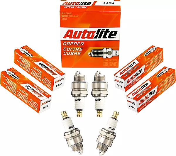 Autolite 2974 Copper Non-Resistor Automotive Replacement Spark Plugs (4 Pack)