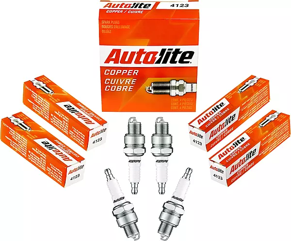 Autolite 4123 Copper Resistor Automotive Replacement Spark Plugs (4 Pack)