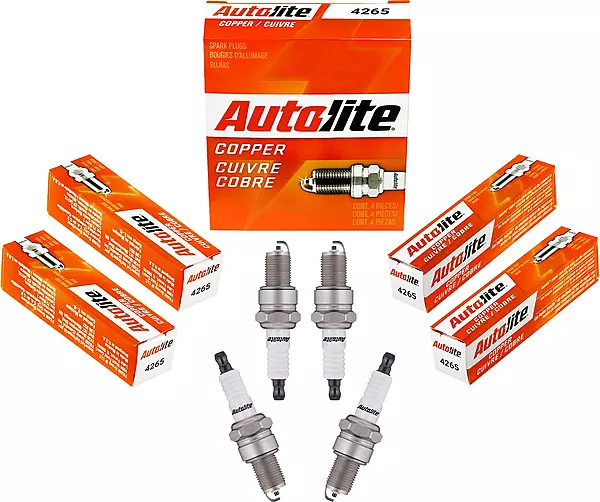 Autolite 4265 Copper Resistor Automotive Replacement Spark Plugs (4 Pack)