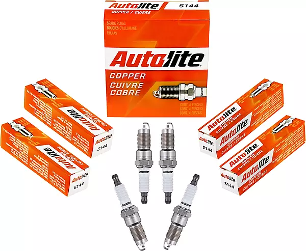 Autolite 5144 Copper Resistor Automotive Replacement Spark Plugs (4 Pack)