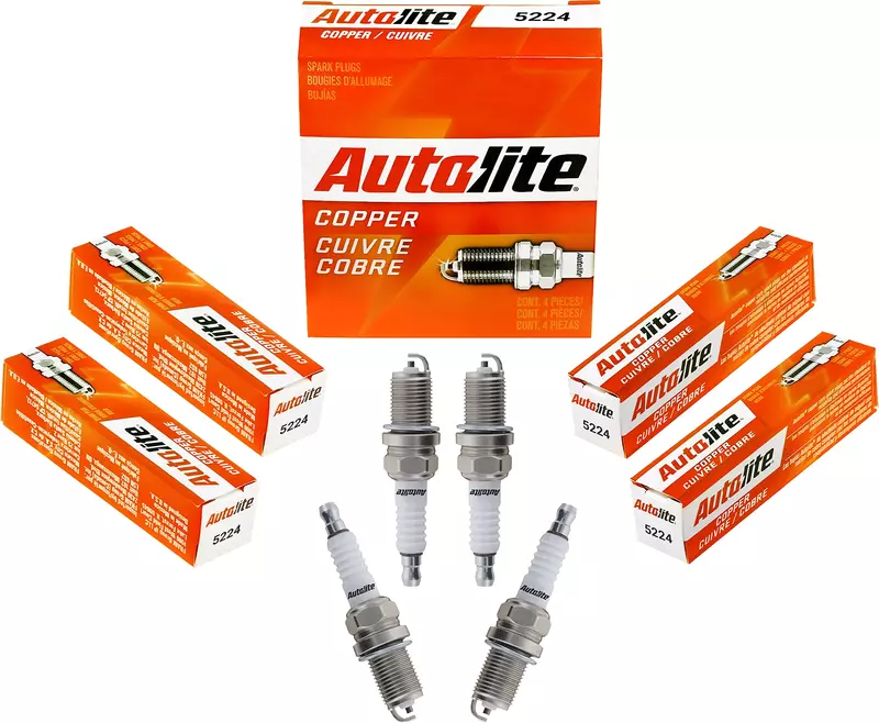 Autolite 5224 Copper Resistor Automotive Replacement Spark Plugs (4 Pack)