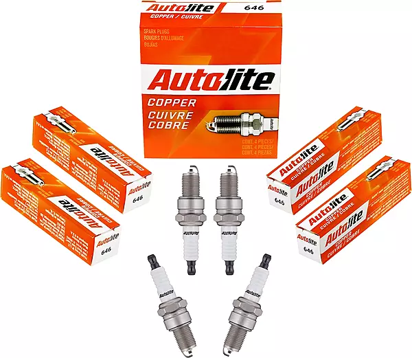 Autolite 646 Copper Resistor Automotive Replacement Spark Plugs (4 Pack)
