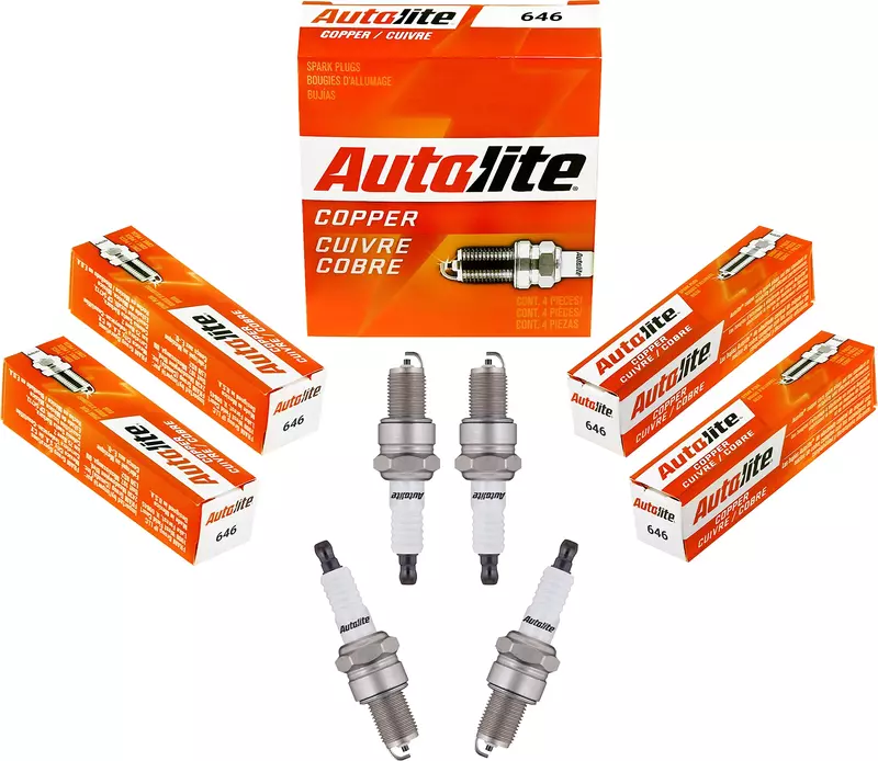 Autolite 646 Copper Resistor Automotive Replacement Spark Plugs (4 Pack)