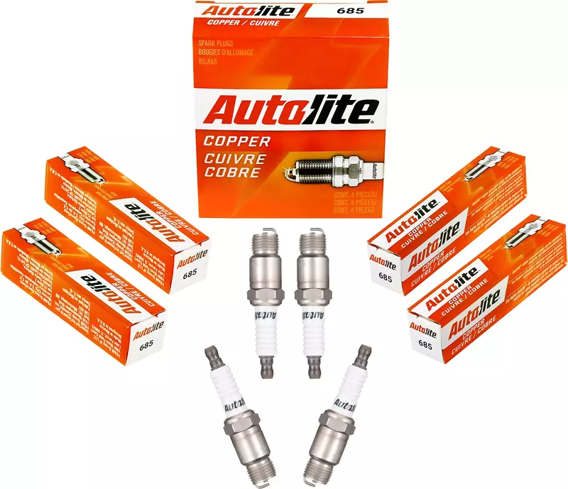 Autolite 685 Copper Resistor Automotive Replacement Spark Plugs (4 Pack)