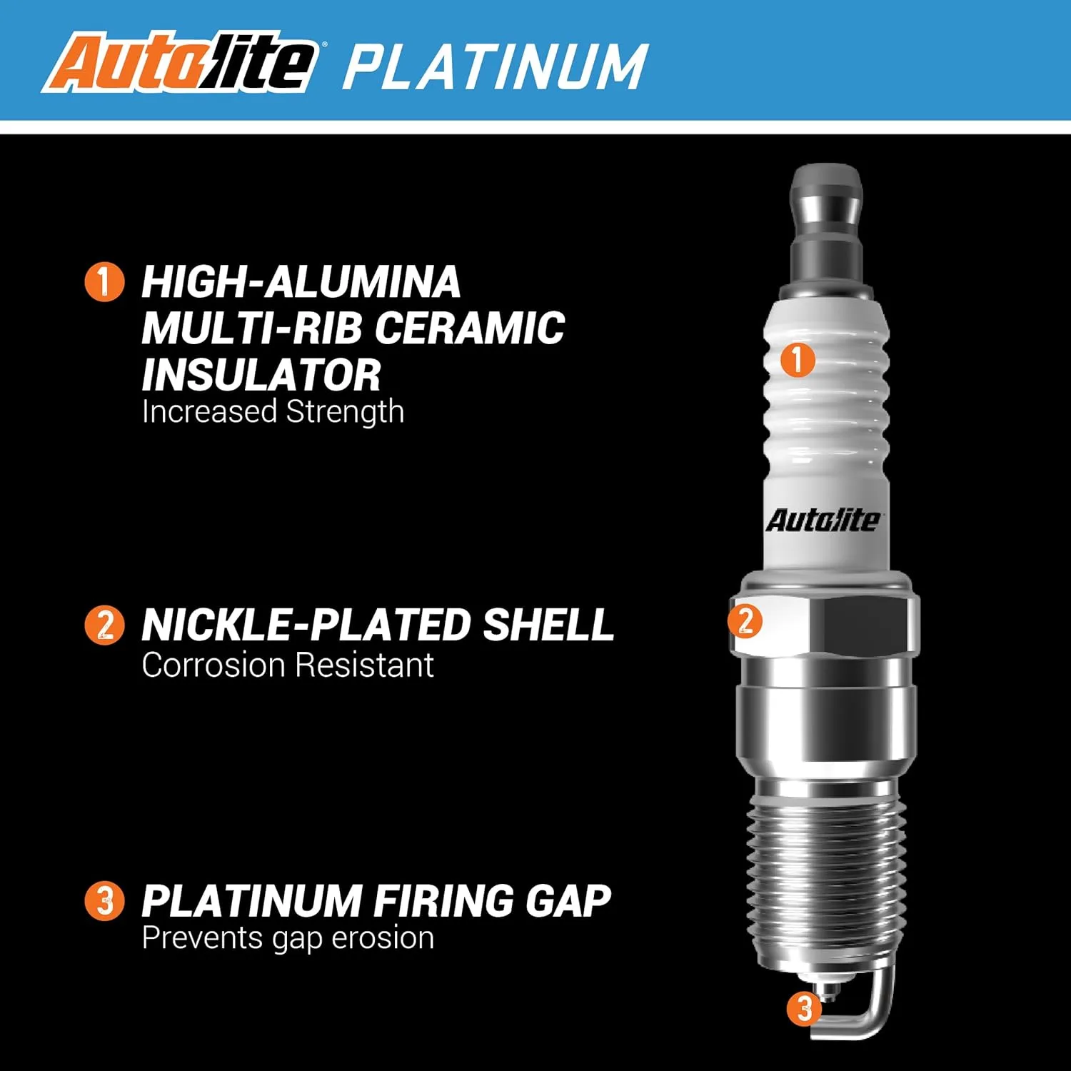 Autolite Platinum AP5426 Automotive Replacement Spark Plug (1 Pack)