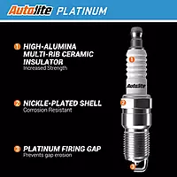 Autolite Platinum AP5144 Automotive Replacement Spark Plugs (4 Pack)