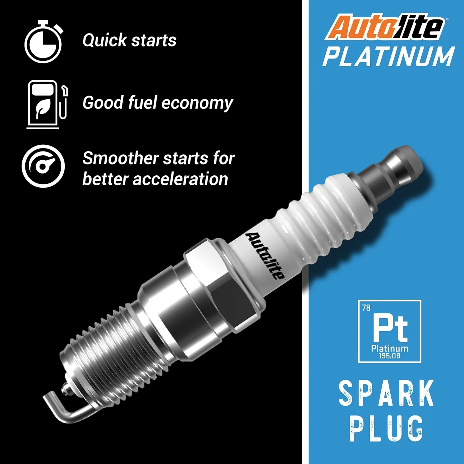 Autolite Platinum AP5405 Automotive Replacement Spark Plugs (4 Pack)