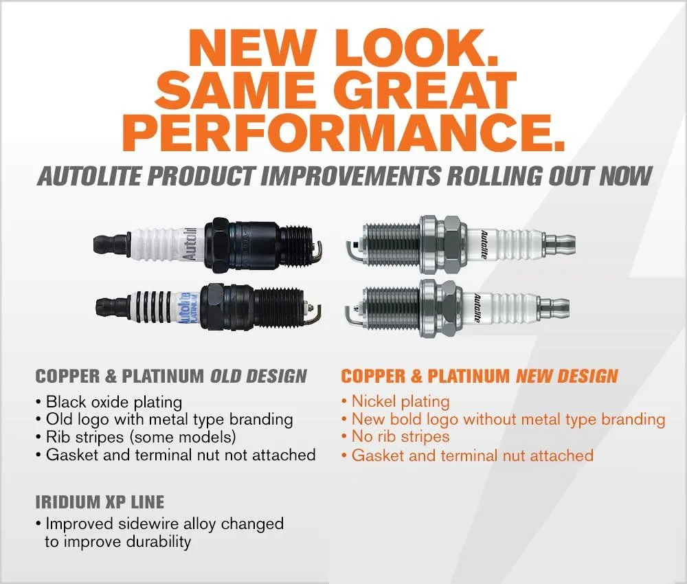 Autolite APP106 Double Platinum Automotive Replacement Spark Plugs (4 Pack)