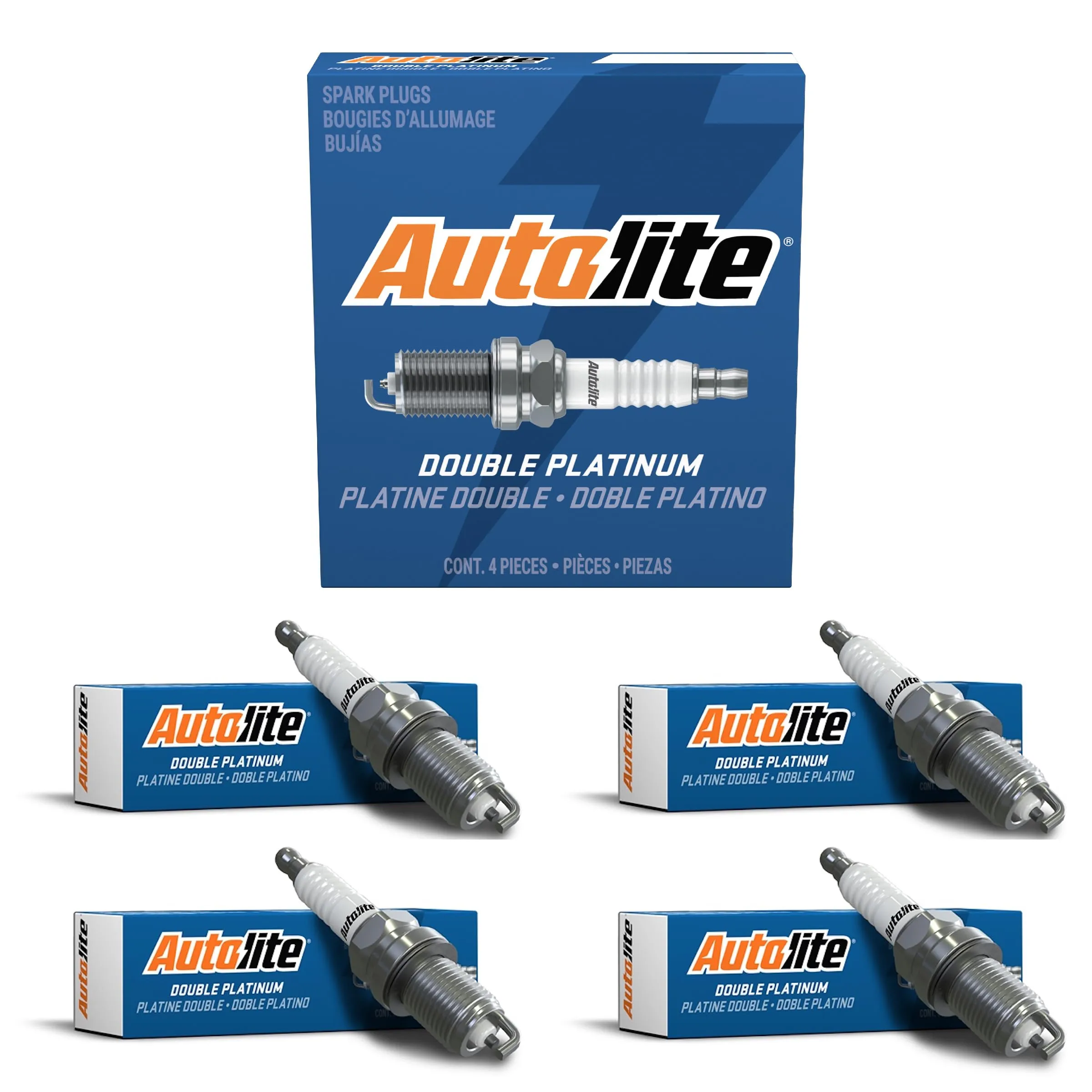 Autolite APP985 Double Platinum Automotive Replacement Spark Plugs (4 Pack)