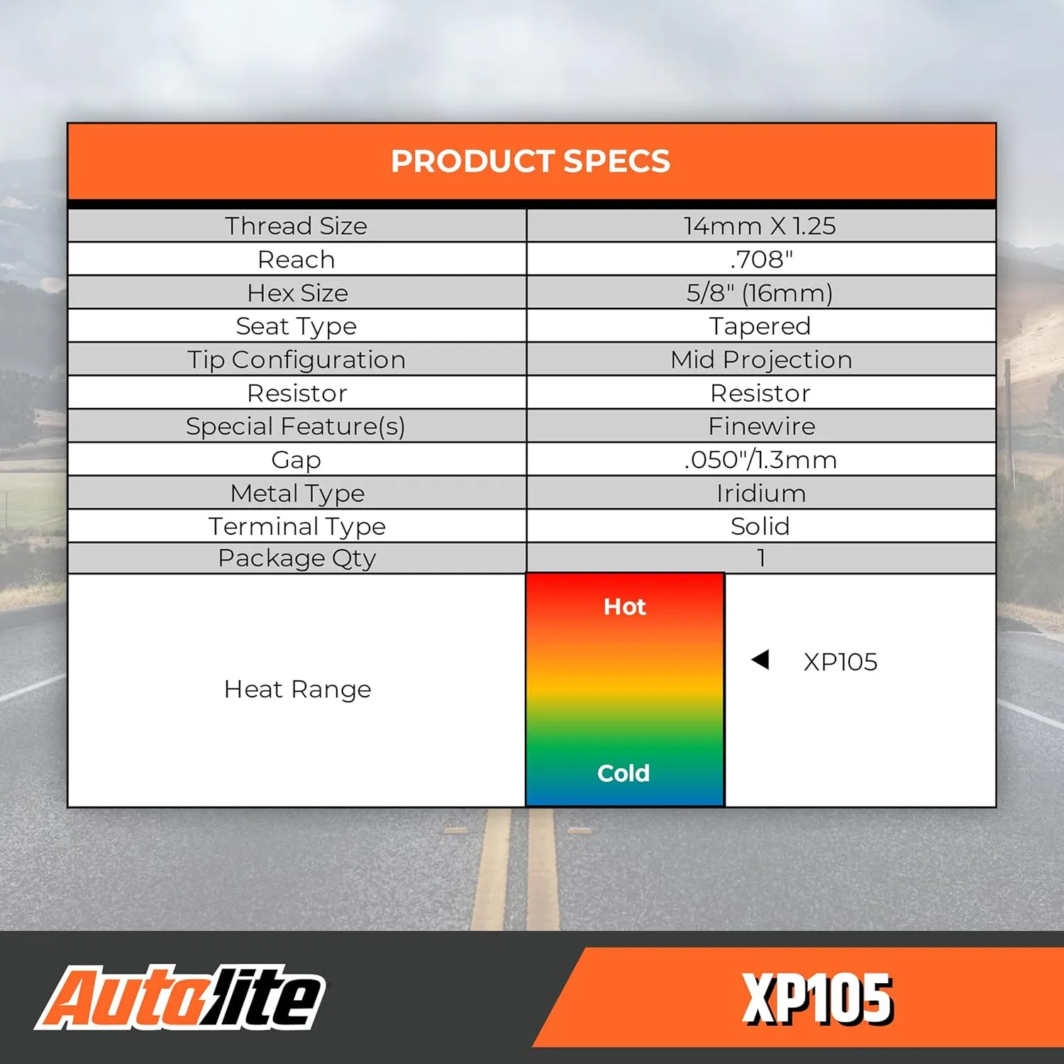 Autolite Iridium XP Automotive Replacement Spark Plugs, XP105 (4 Pack)