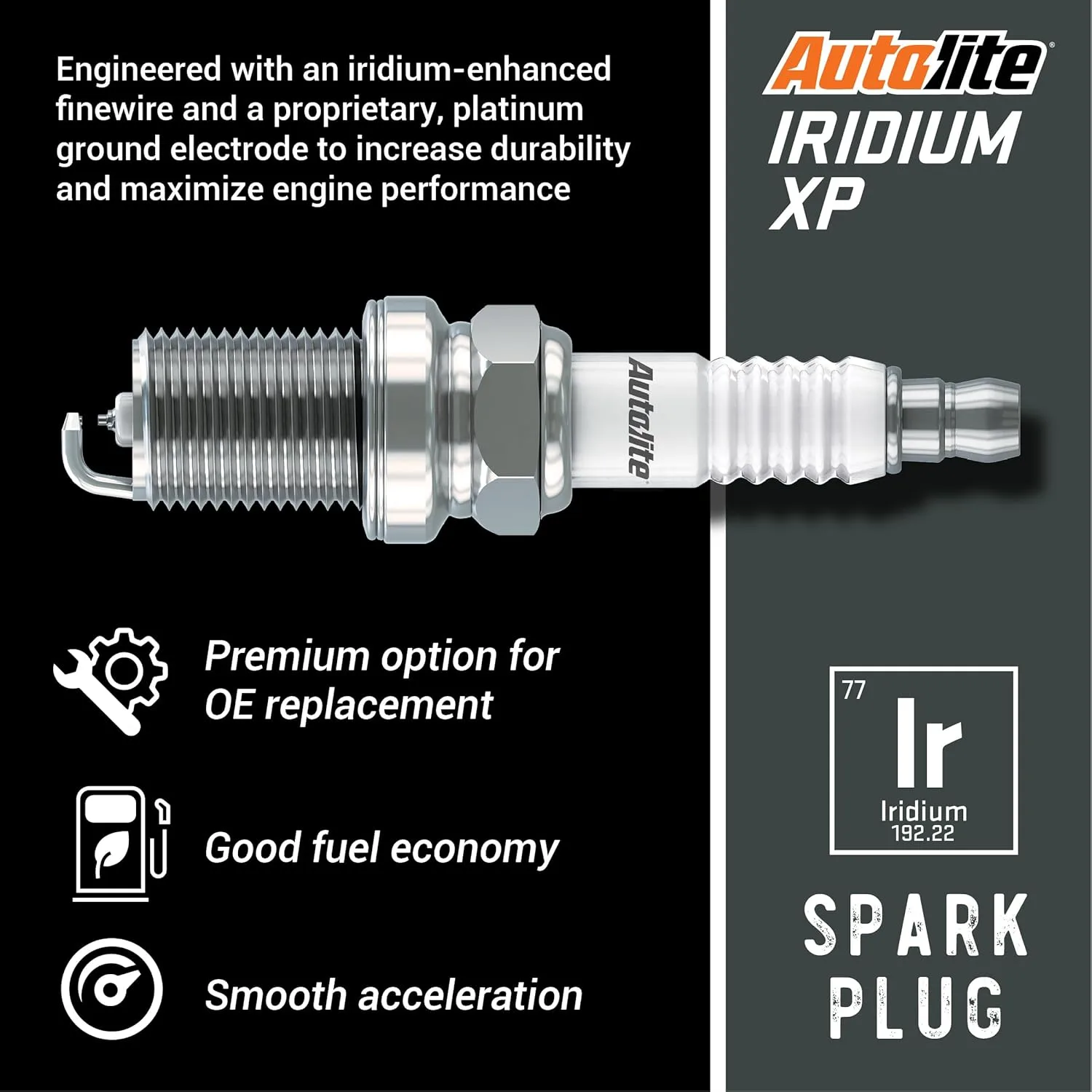 Autolite Iridium XP Automotive Replacement Spark Plugs, XP5364 (4 Pack)