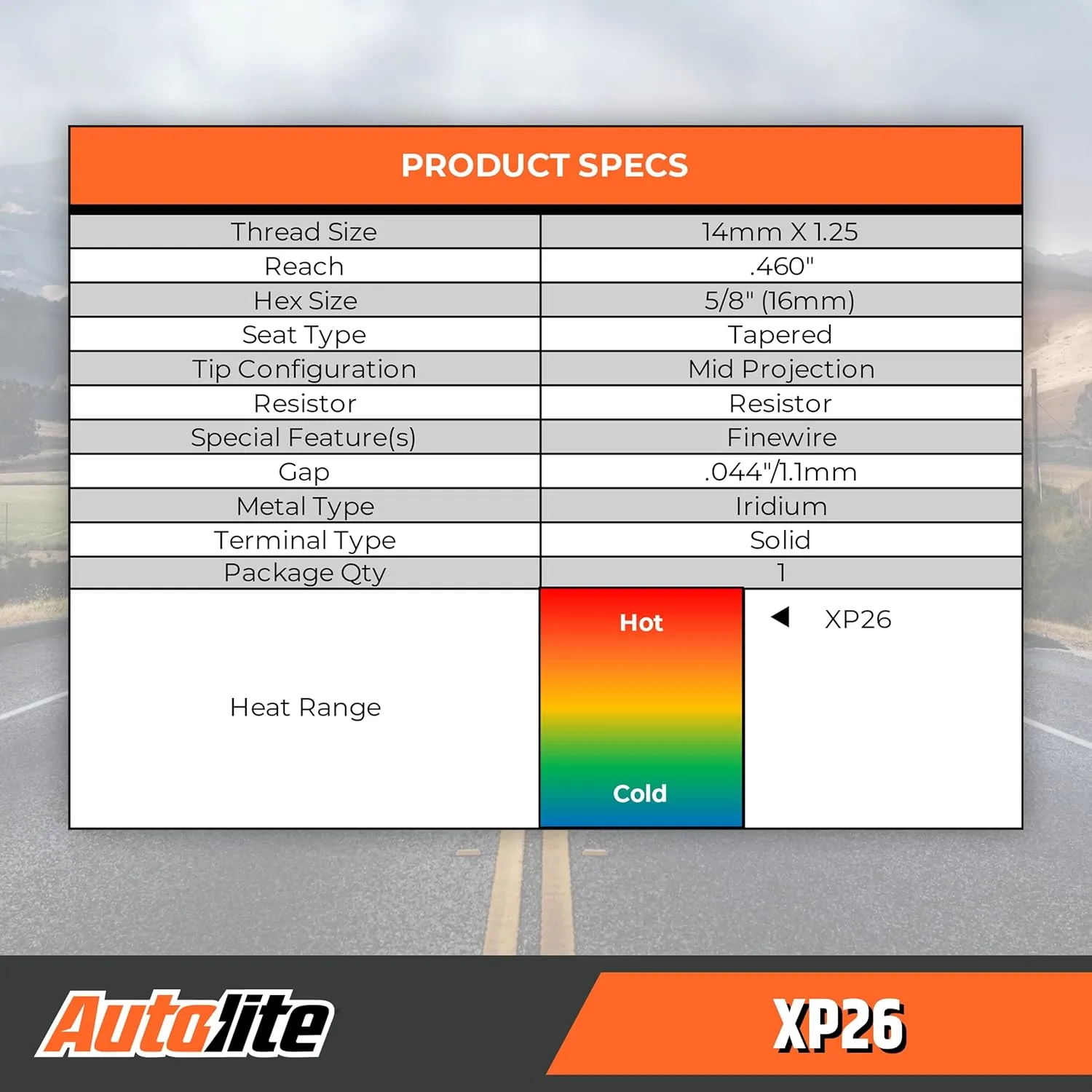Autolite Iridium XP Automotive Replacement Spark Plugs, XP26 (4 Pack)