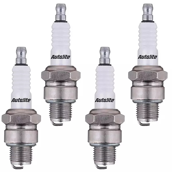 Set (4pcs) Autolite Copper Core Spark Plugs Non-Resistor Gasket Seat 14mm x 1.25 Thread 4093