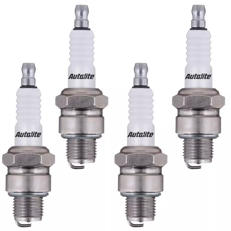 Set (4pcs) Autolite Copper Core Spark Plugs Non-Resistor Gasket Seat 14mm x 1.25 Thread 4093