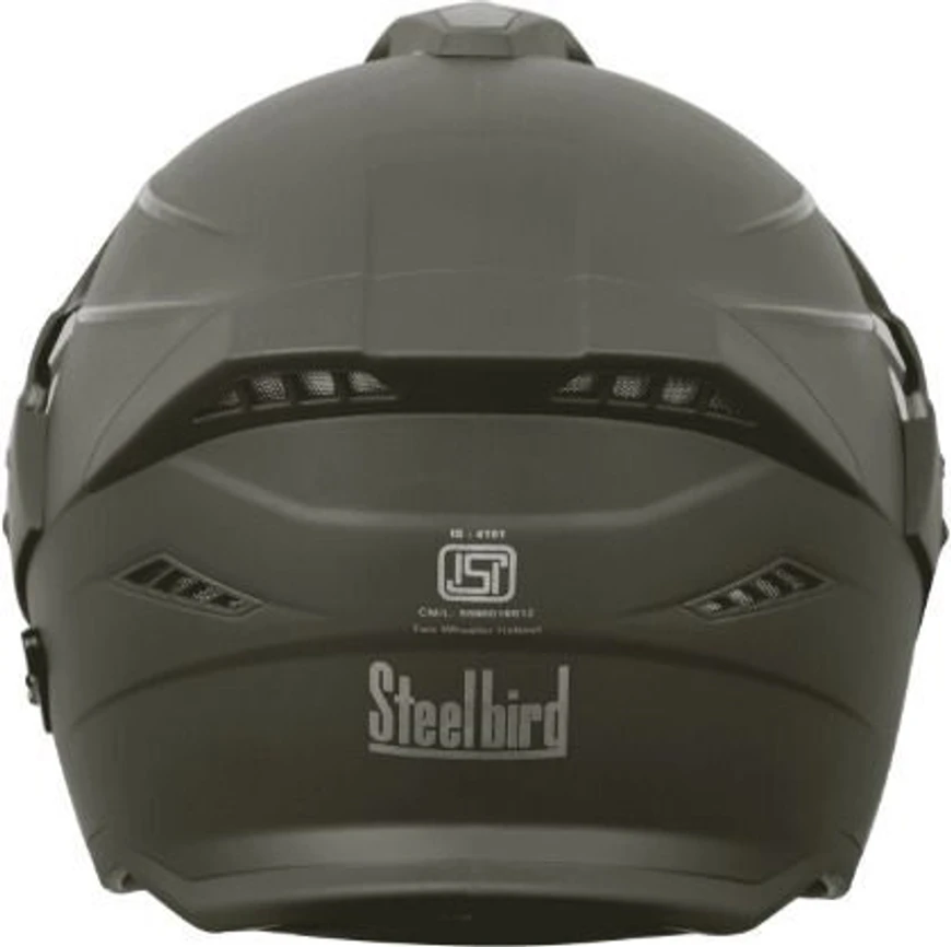 STEELBIRD SBH-23 ISS AVA DASHING WITH PEAK BATTLE GREEN C/V (M) STEELBIRD SBH-23 ISS AVA DASHING WITH PEAK BATTLE GREEN C/V (M)