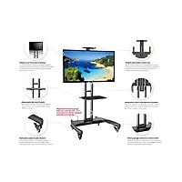 TV Roller Trolley stand Up to 75" MODEL AVA1500-IP | NB