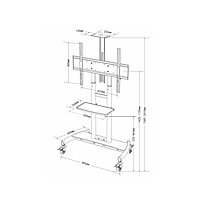 TV Trolley Cart Stand Up to 95" MODEL AVA1800-IP | NB