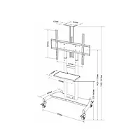 TV Trolley Cart Stand Up to 95" MODEL AVA1800-IP | NB