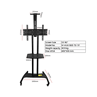 TV Trolley Cart Stand Up to 95" MODEL AVA1800-IP | NB