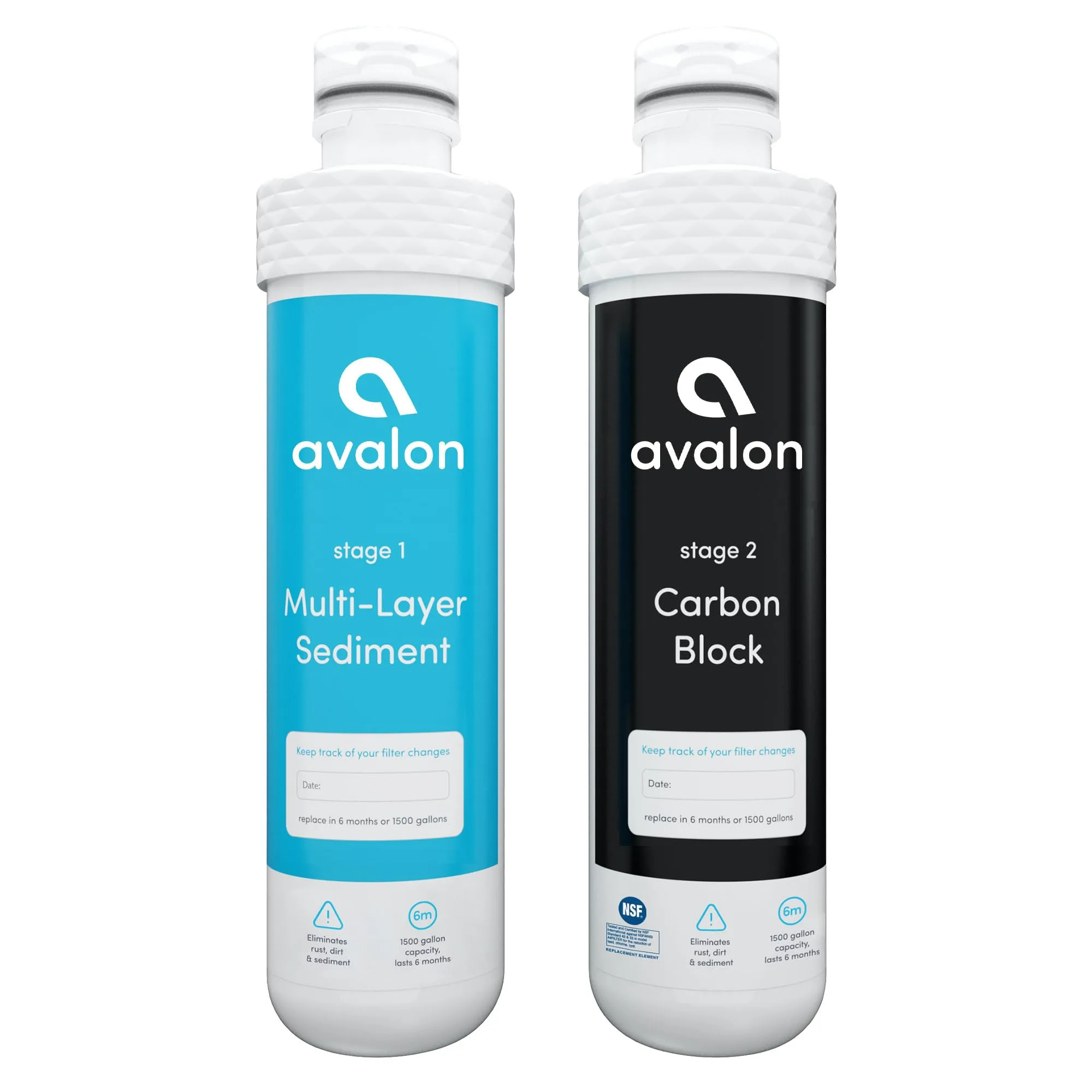 Avalon Genuine 2 Stage Replacement Filters For All Avalon Branded Bottleless Water Coolers NSF Certified, 2 Count (Pack of 1)
