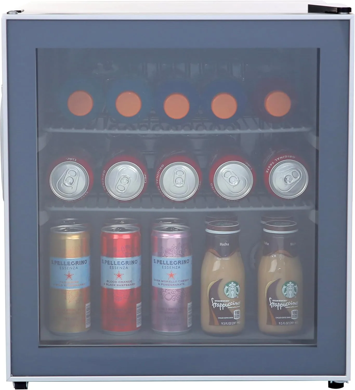 Avanti Beverage Cooler with Glass Door 60 Can Mini Refrigerator for Beer Soda Water 18.25-Inch Wide Freestanding