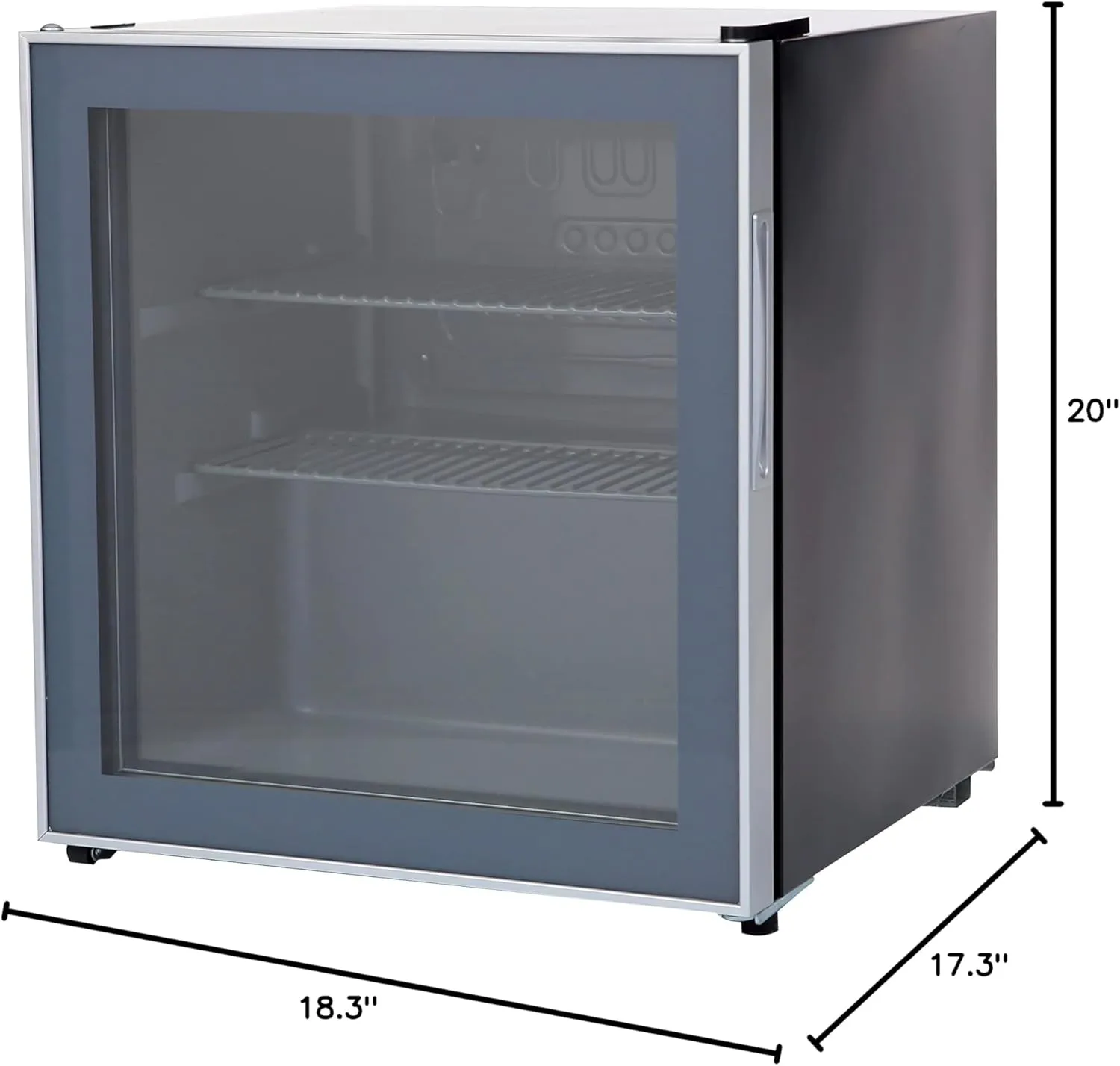 Avanti Beverage Cooler with Glass Door 60 Can Mini Refrigerator for Beer Soda Water 18.25-Inch Wide Freestanding