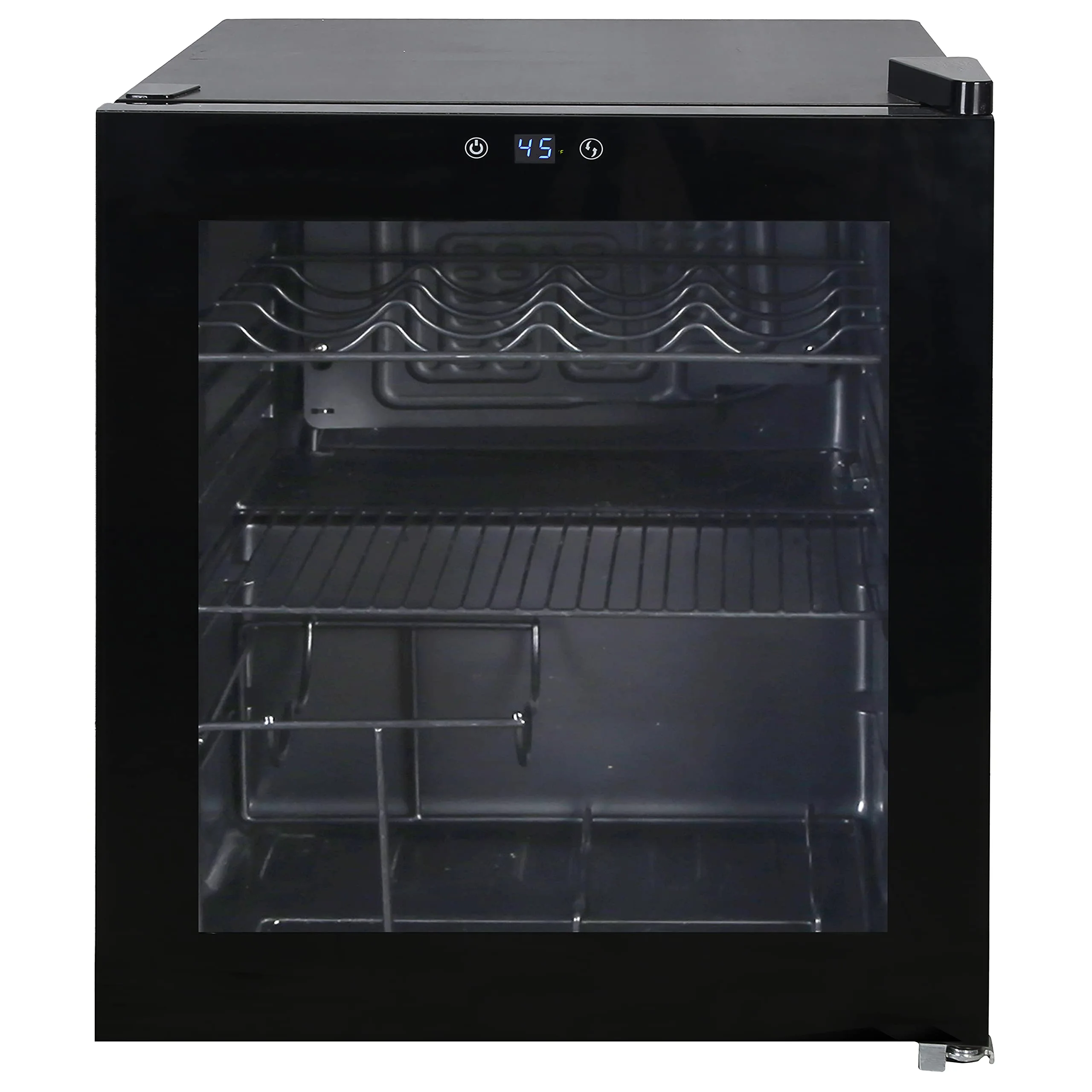 Avanti WBC16Z1B-IS Beverage Refrigerator and Wine Cooler with 15 Bottle/60 Can Capacity, Glass Door