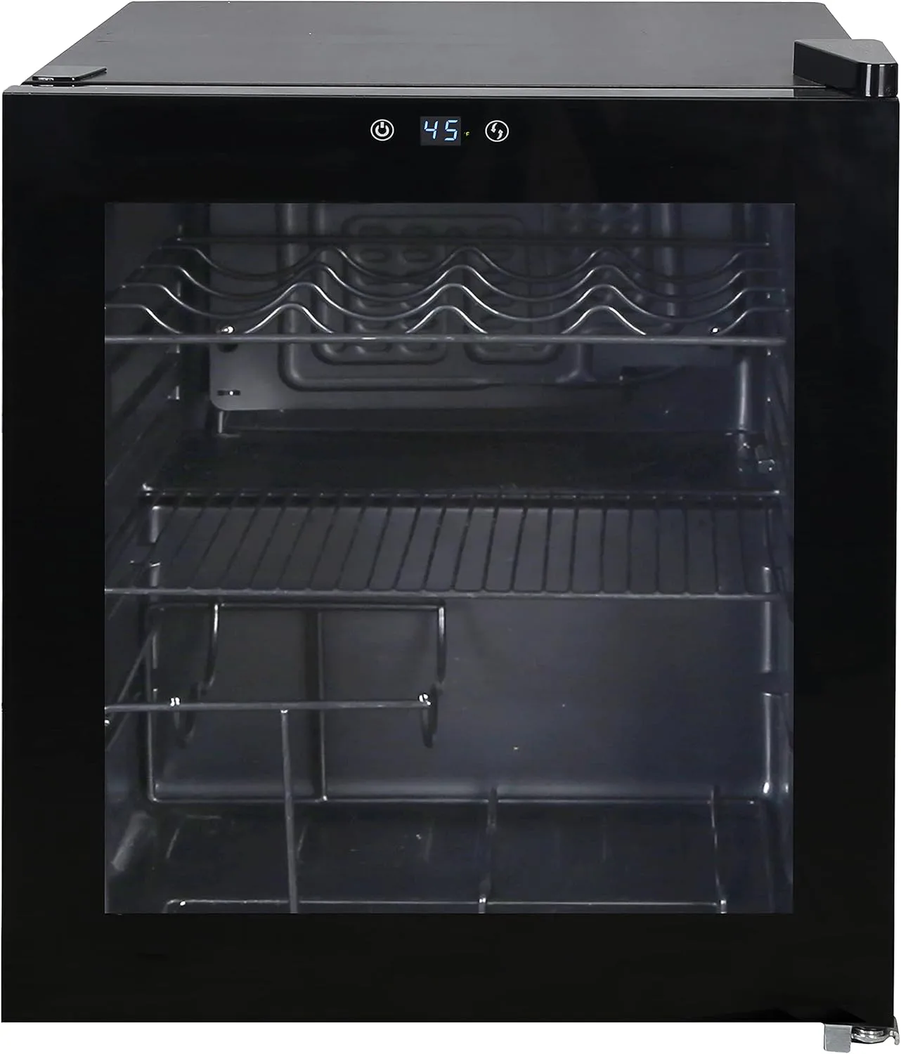 Avanti WBC16Z1B-IS Beverage Refrigerator and Wine Cooler with 15 Bottle/60 Can Capacity, Glass Door