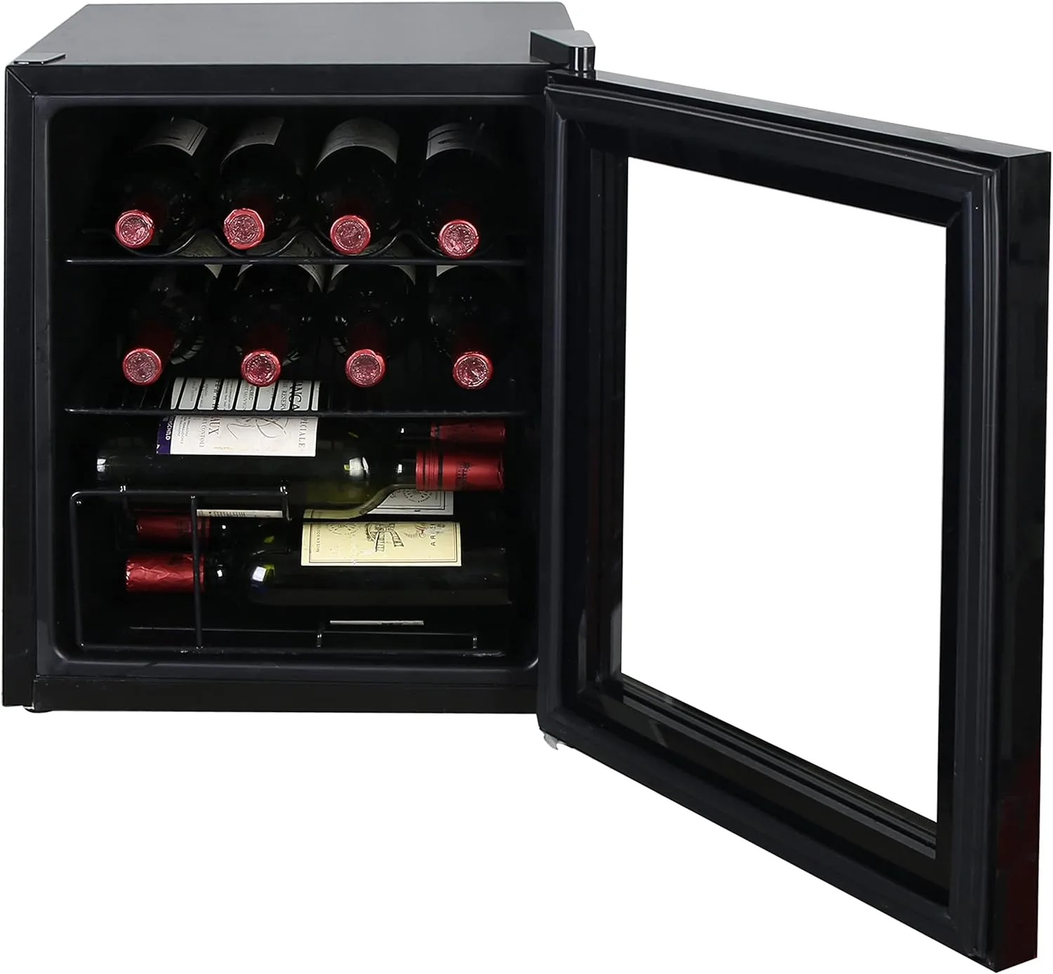 Avanti WBC16Z1B-IS Beverage Refrigerator and Wine Cooler with 15 Bottle/60 Can Capacity, Glass Door