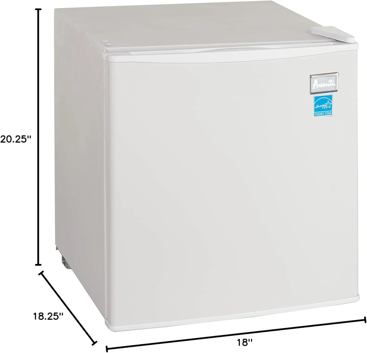 Avanti Mini Fridge Compact Refrigerator for Home Office or Dorm, Features Compressor Cooling Single Reversible Door