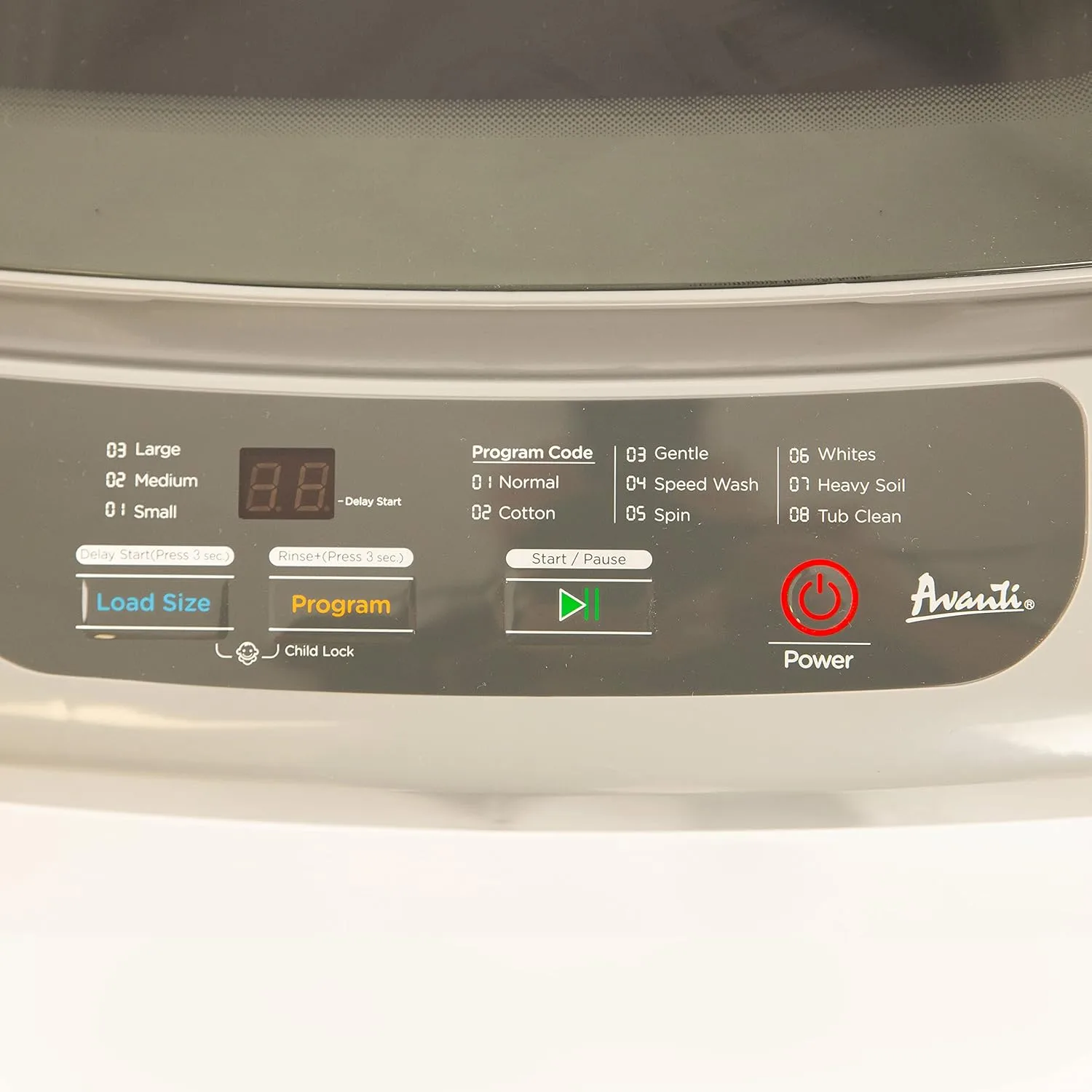 Avanti Portable Compact Washing Machine for Clothes/Laundry, 0.84 Cu. Ft. Capacity