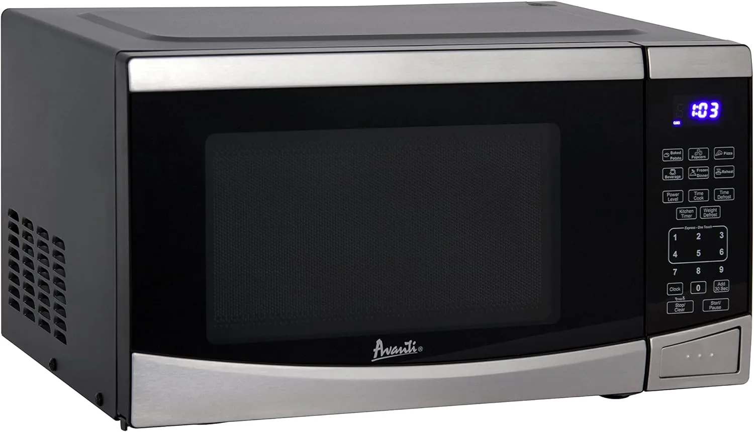 Avanti MT09V3S Microwave Oven 900-Watts Compact with 10 Power Levels and 6 Pre Cooking Settings, Speed Defrost