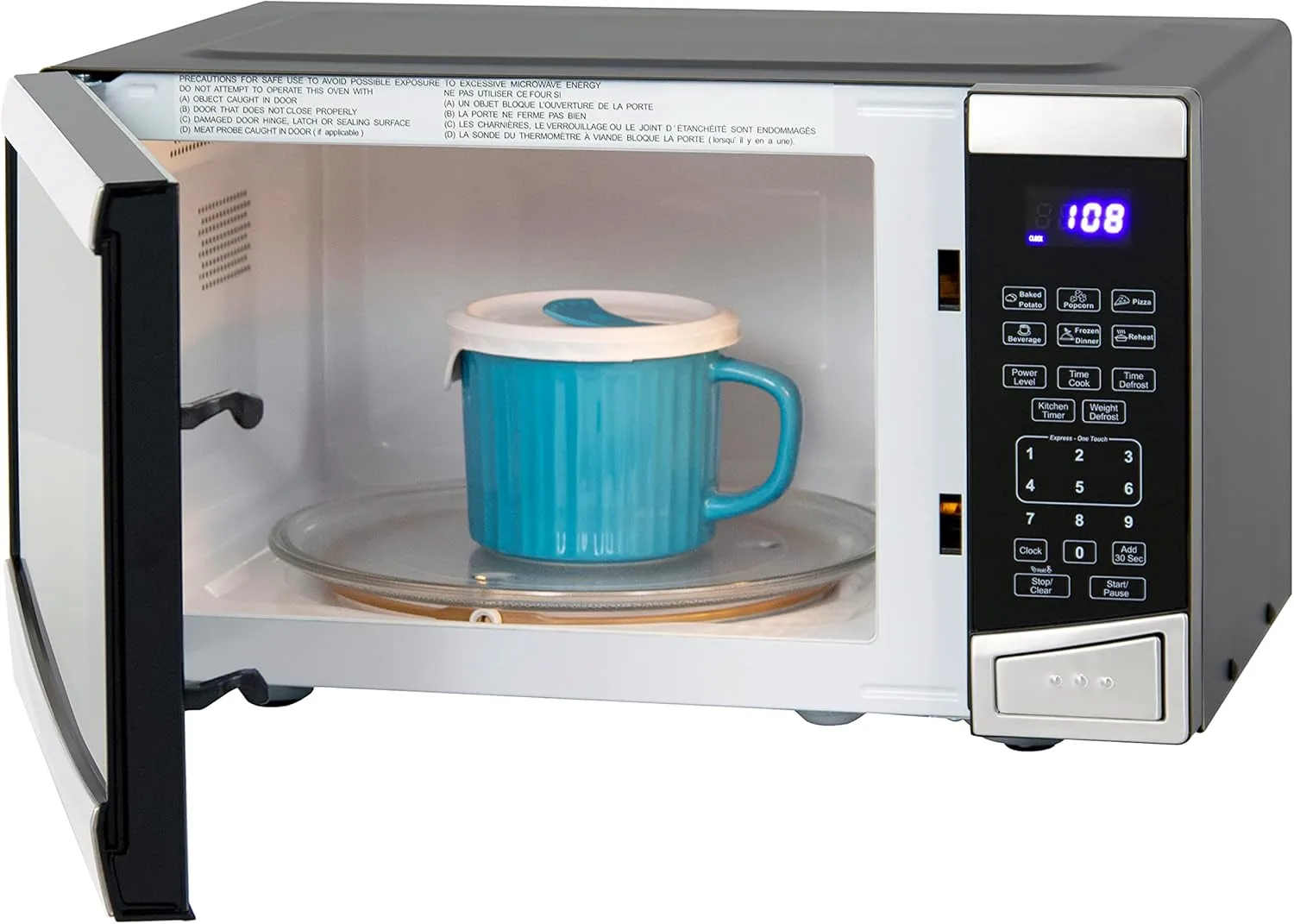 Avanti MT09V3S Microwave Oven 900-Watts Compact with 10 Power Levels and 6 Pre Cooking Settings, Speed Defrost