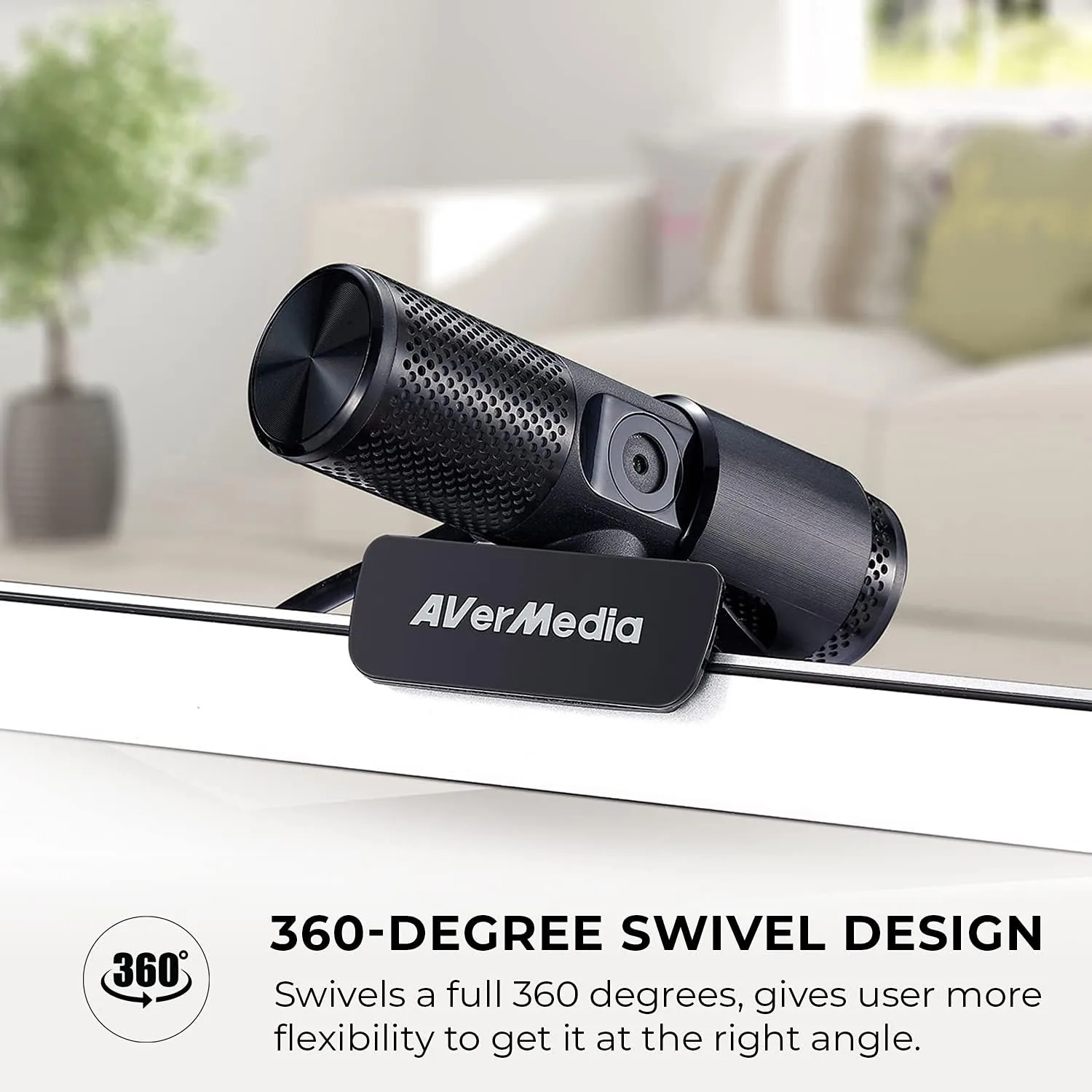AVerMedia Live Streamer Cam 313 - Full HD 1080P Webcam with Privacy Shutter, Dual Microphone